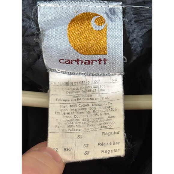 Vintage Carhartt Jacket Mens 52R Duck Canvas J02 BRN Barn Coat Distressed Y2K - Picture 9 of 12